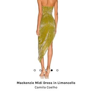 Camila Coelho Yellow sparkly revolve dress size xs